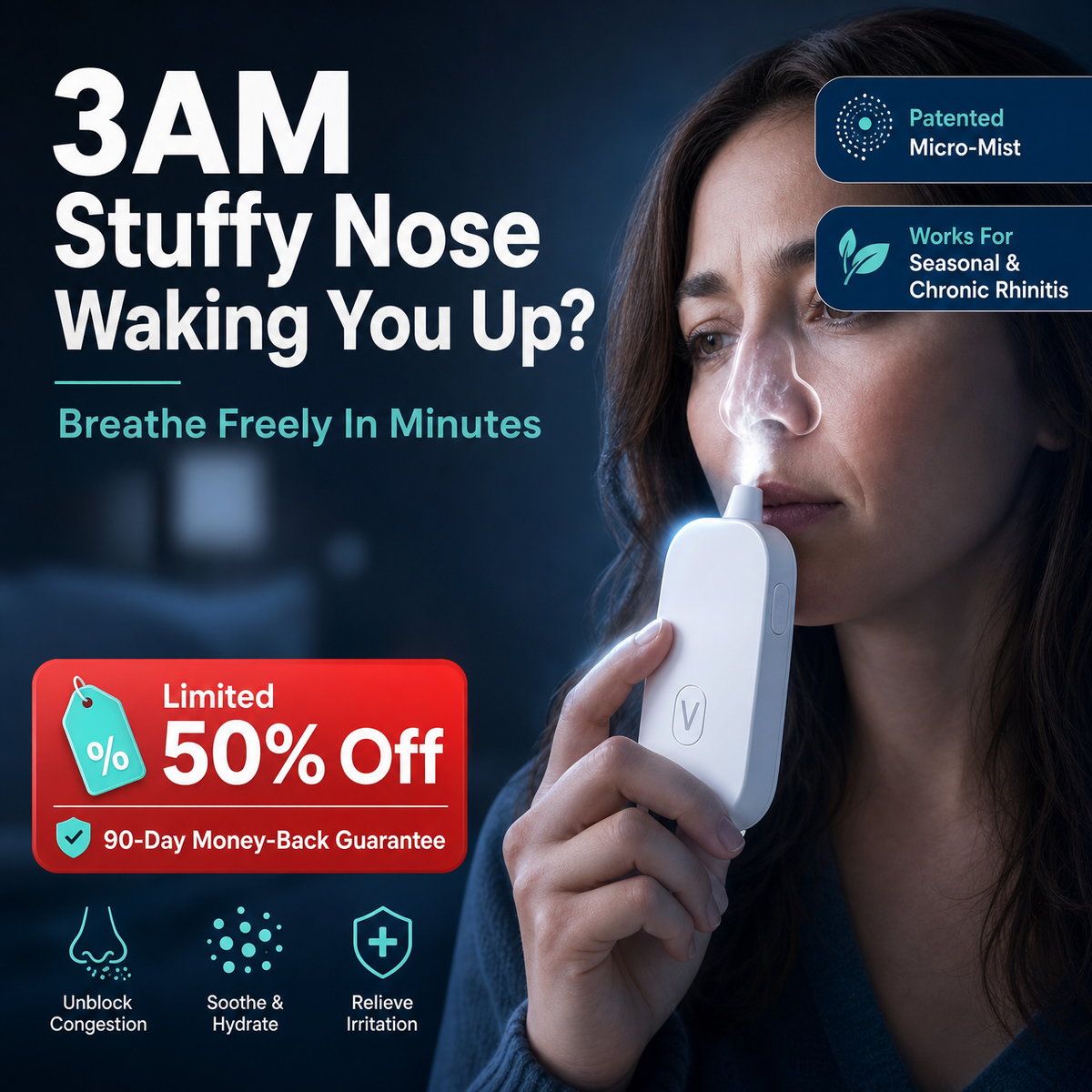 VERIXYLE® Herbal Nasal Portable Micro-Mist Device