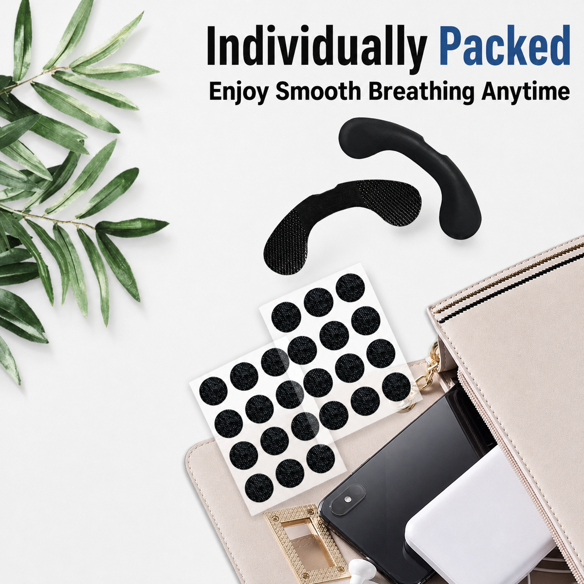 Stop Snoring & Breathe Freely | Skin Safe Velcro Nose Dilator Clip for Night Congestion Relief