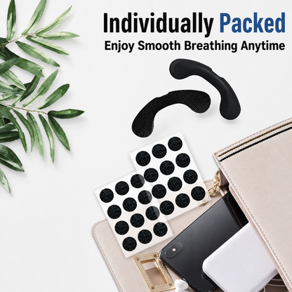 Stop Snoring & Breathe Freely | Skin Safe Velcro Nose Dilator Clip for Night Congestion Relief