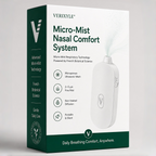 VERIXYLE® Micro-Mist Nasal Comfort System  A soft 3–5μm micro-mist routine for stuffy, dry, or sensitive noses during pollen season, poor air days, and everyday life.