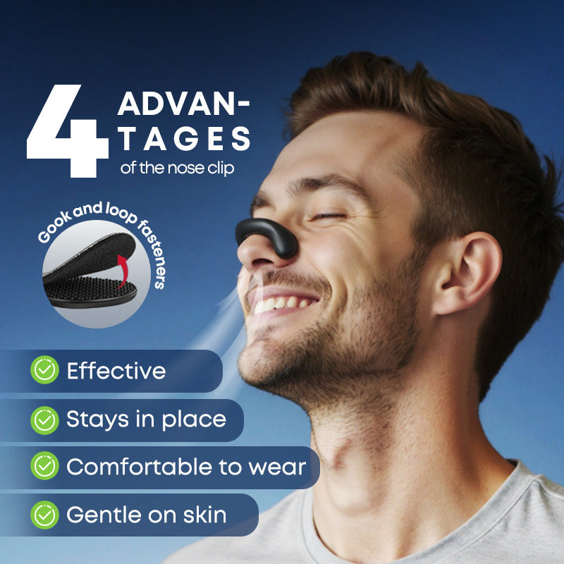 Stop Snoring & Breathe Freely | Skin Safe Velcro Nose Dilator Clip for Night Congestion Relief