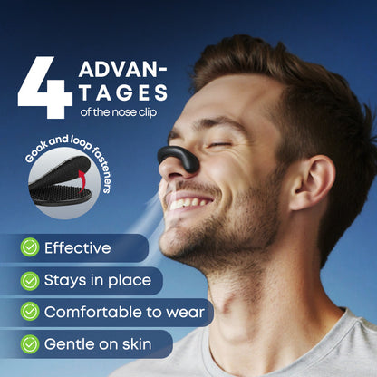 Stop Snoring & Breathe Freely | Skin Safe Velcro Nose Dilator Clip for Night Congestion Relief