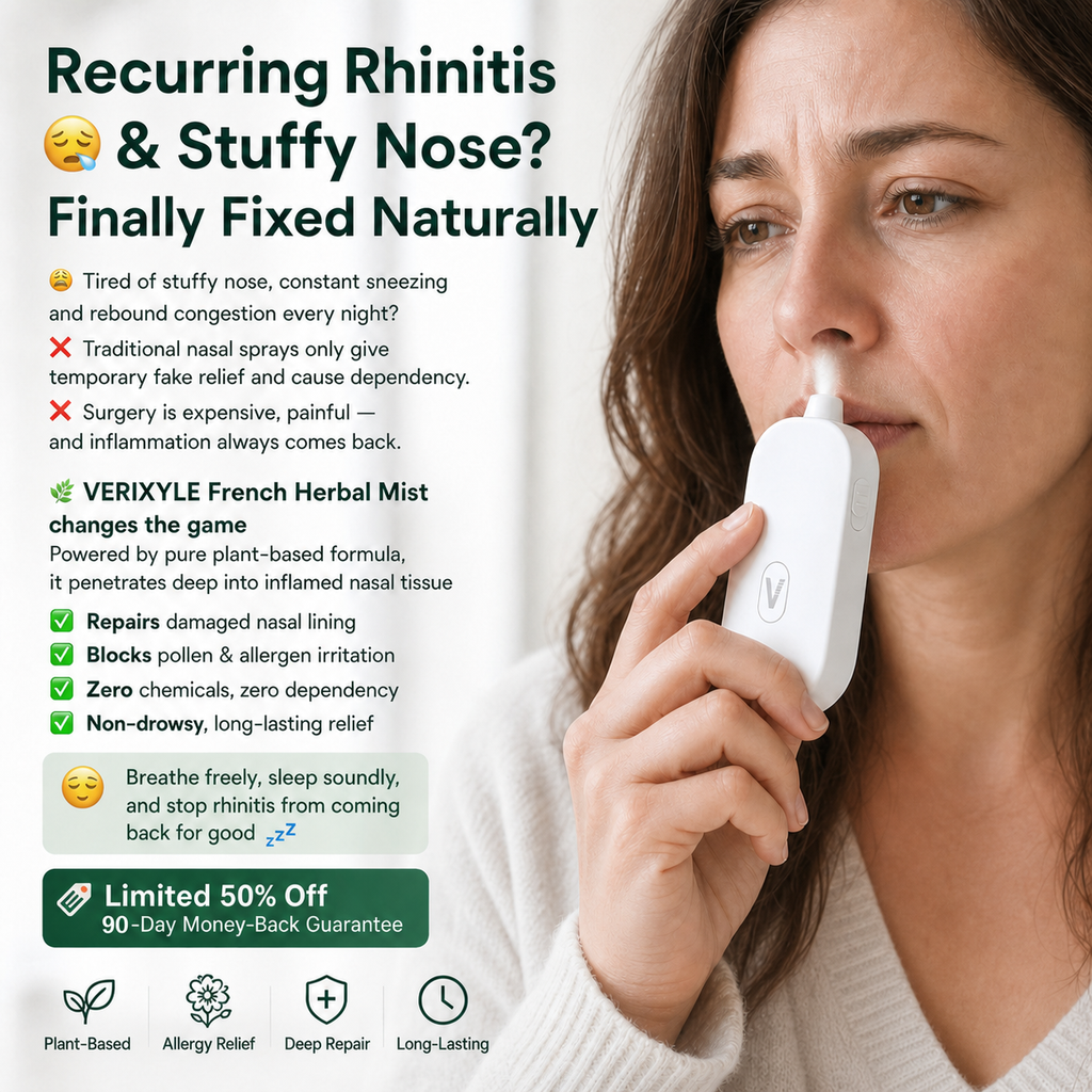 VERIXYLE® Herbal Nasal Nebulizer Set | Portable blend to improve allergy & rhinitis discomfort: sneezing, congestion, runny nose, dry itchy nose & eyes, night mouth breathing