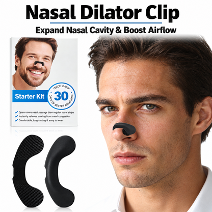 Stop Snoring & Breathe Freely | Skin Safe Velcro Nose Dilator Clip for Night Congestion Relief