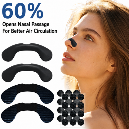 Stop Snoring & Breathe Freely | Skin Safe Velcro Nose Dilator Clip for Night Congestion Relief
