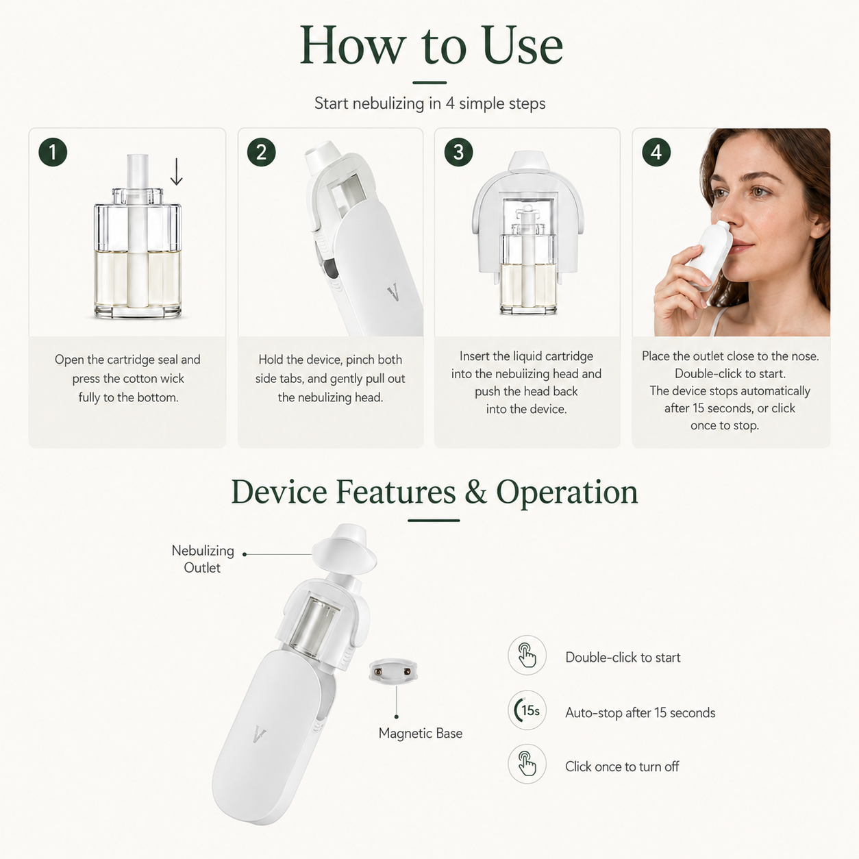 VERIXYLE® Micro-Mist Nasal Comfort System  A soft 3–5μm micro-mist routine for stuffy, dry, or sensitive noses during pollen season, poor air days, and everyday life.