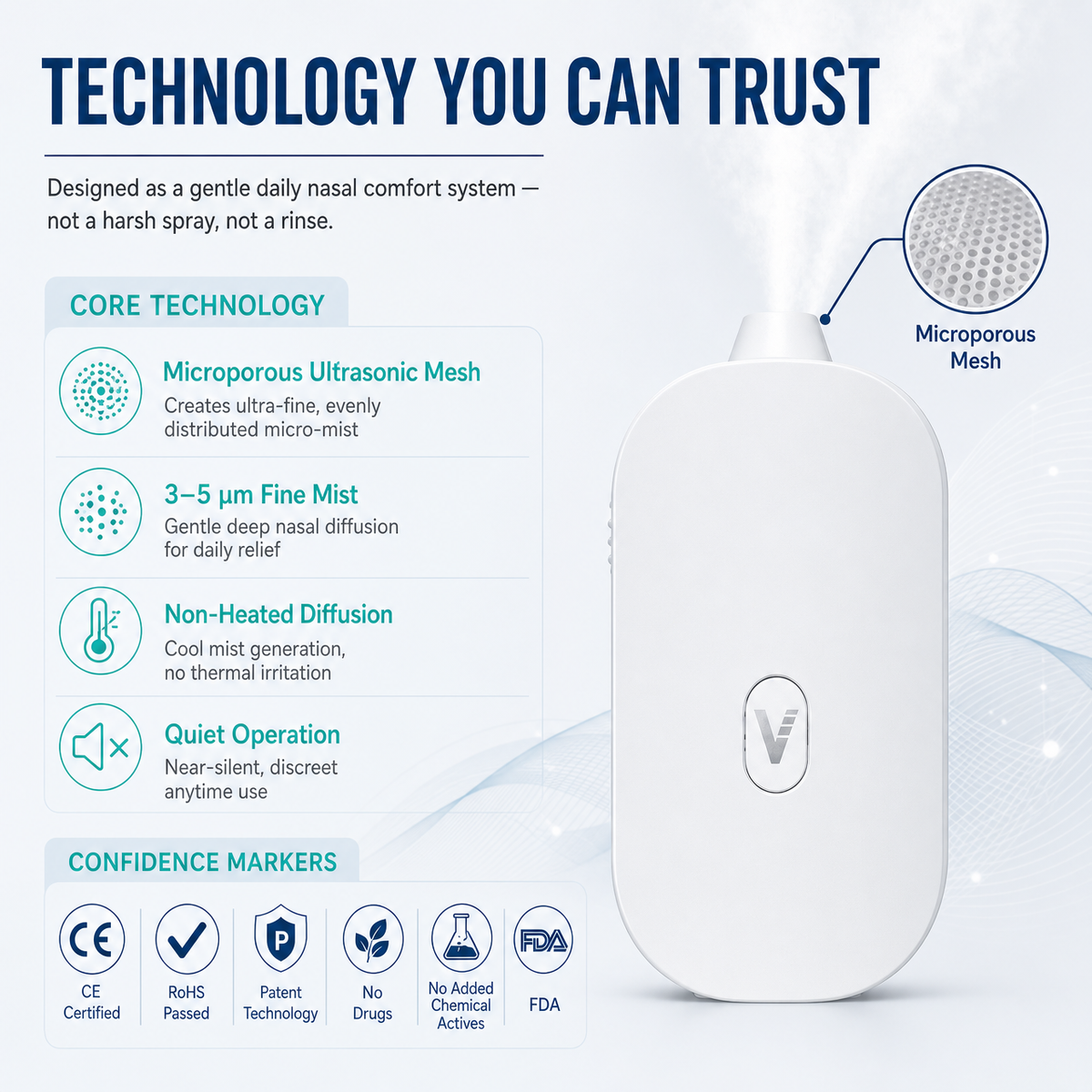 VERIXYLE® Herbal Nasal Portable Micro-Mist Device