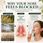VERIXYLE® Micro-Mist Nasal Comfort System  A soft 3–5μm micro-mist routine for stuffy, dry, or sensitive noses during pollen season, poor air days, and everyday life.